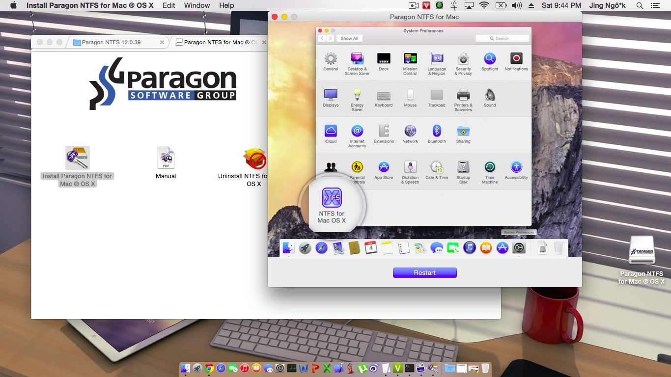 paragon ntfs for mac mount drive time